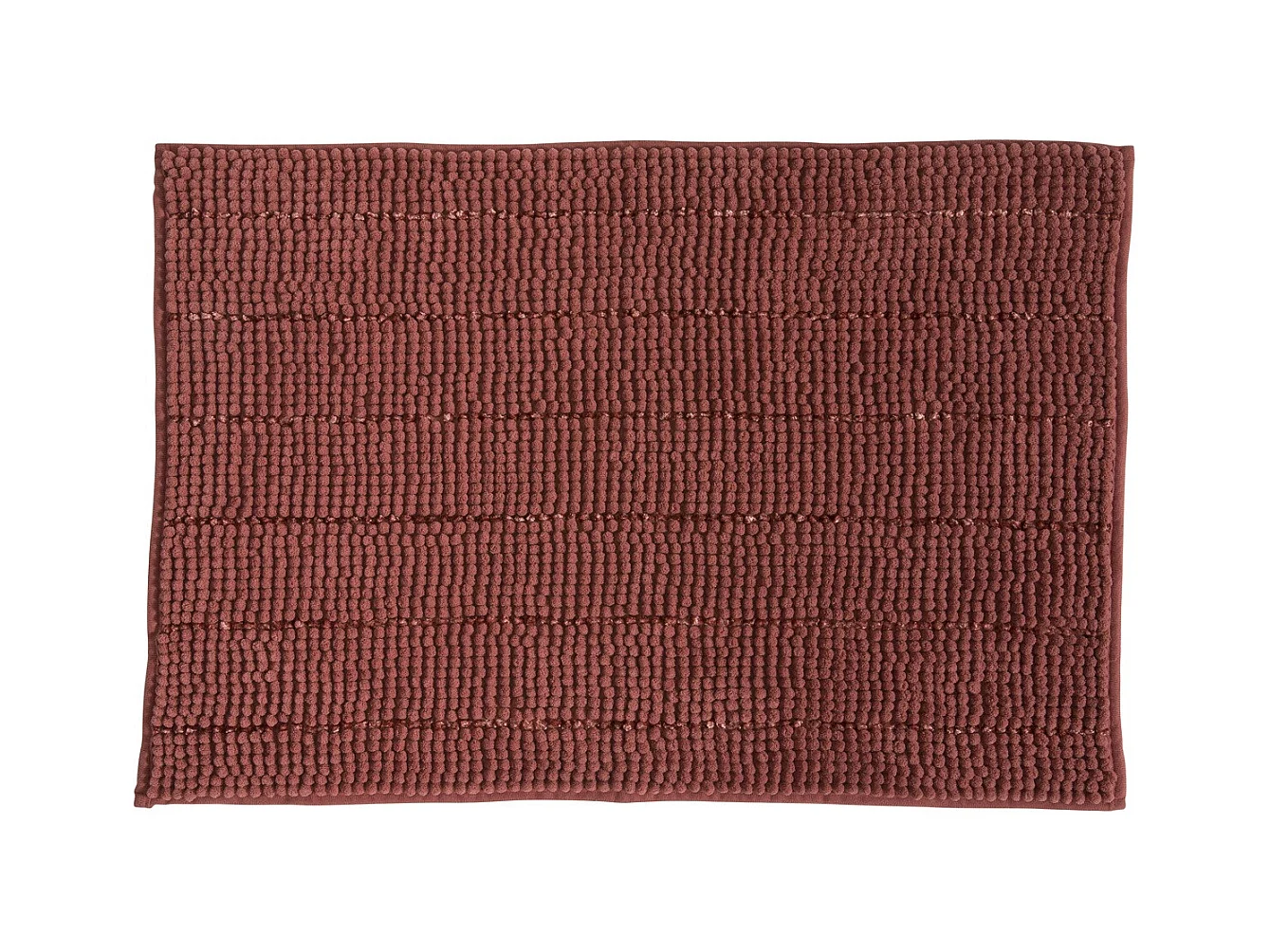 Tapis de bain uni en polyester rose 50x70cm