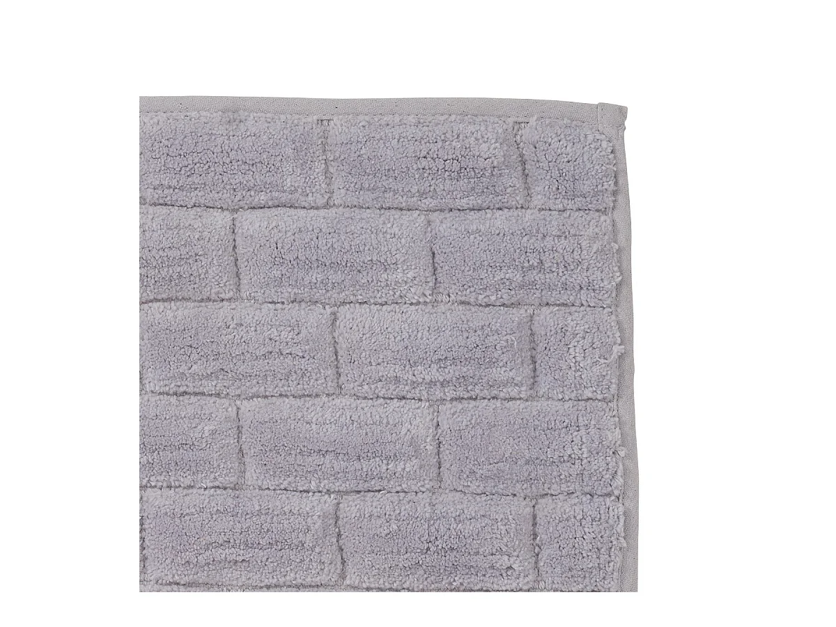 Tapis de bain déco brique en coton 50x80cm