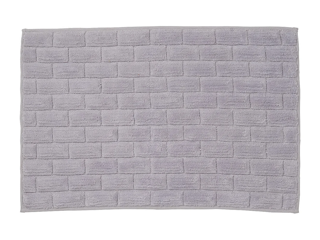 Tapis de bain déco brique en coton 50x80cm
