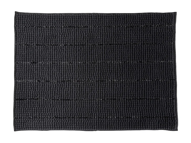 Tapis de bain uni en polyester anthracite 50x70cm
