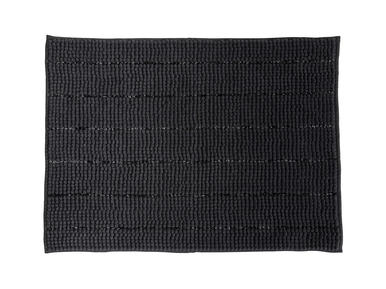 Tapis de bain uni en polyester anthracite 50x70cm