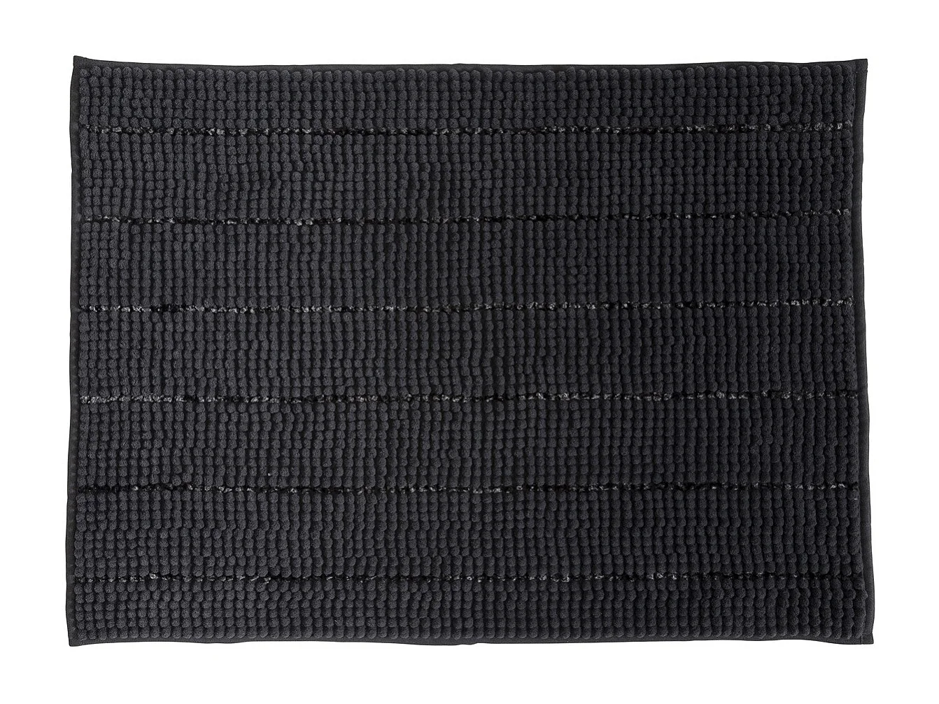 Tapis de bain uni en polyester anthracite 50x70cm