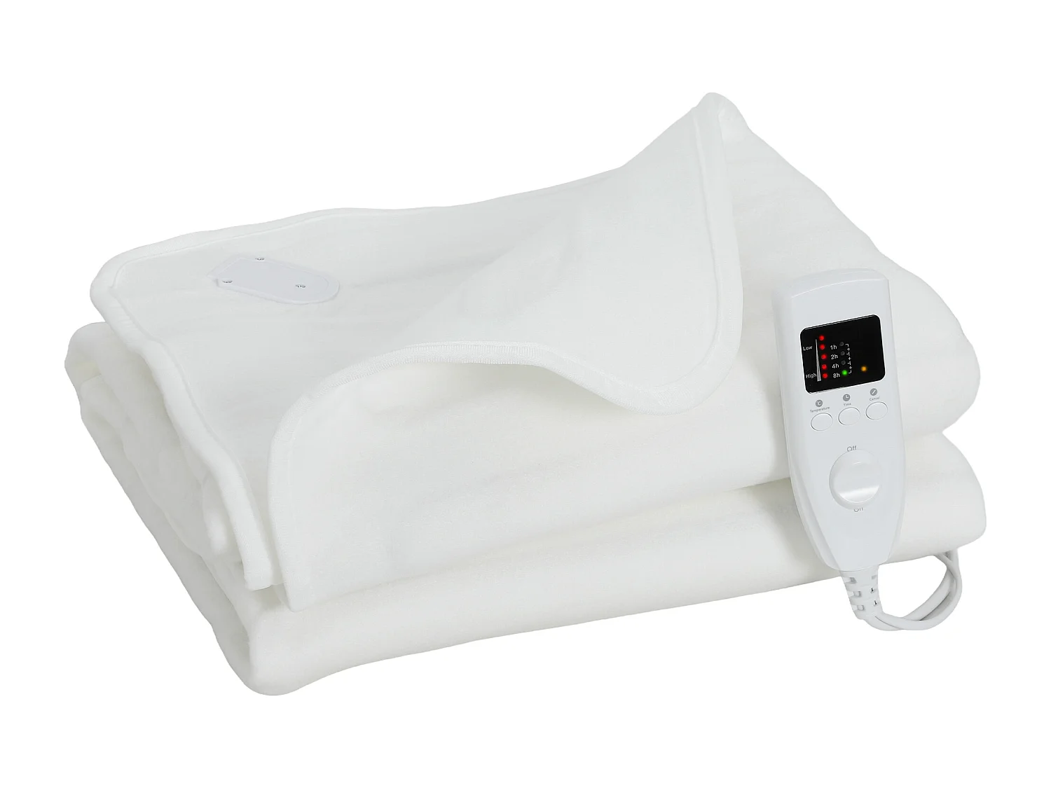 Coperta elettrica 160x140 cm con 5 livelli di calore bianco