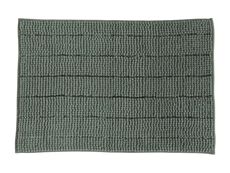 Tapis de bain uni en polyester sauge 50x70cm