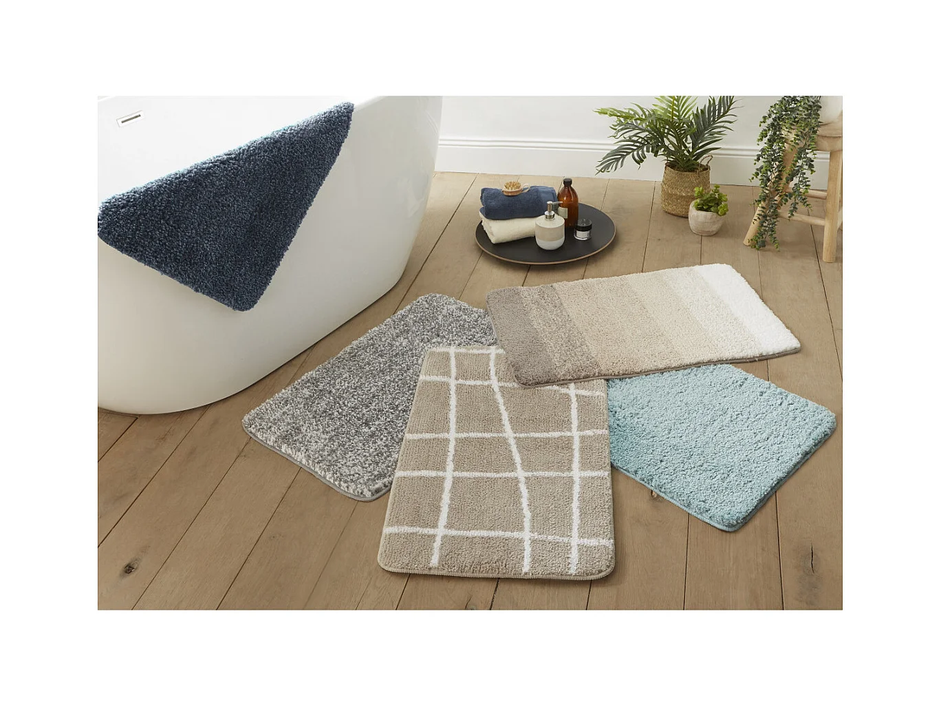 Tapis de bain déco en polyester 50x80cm