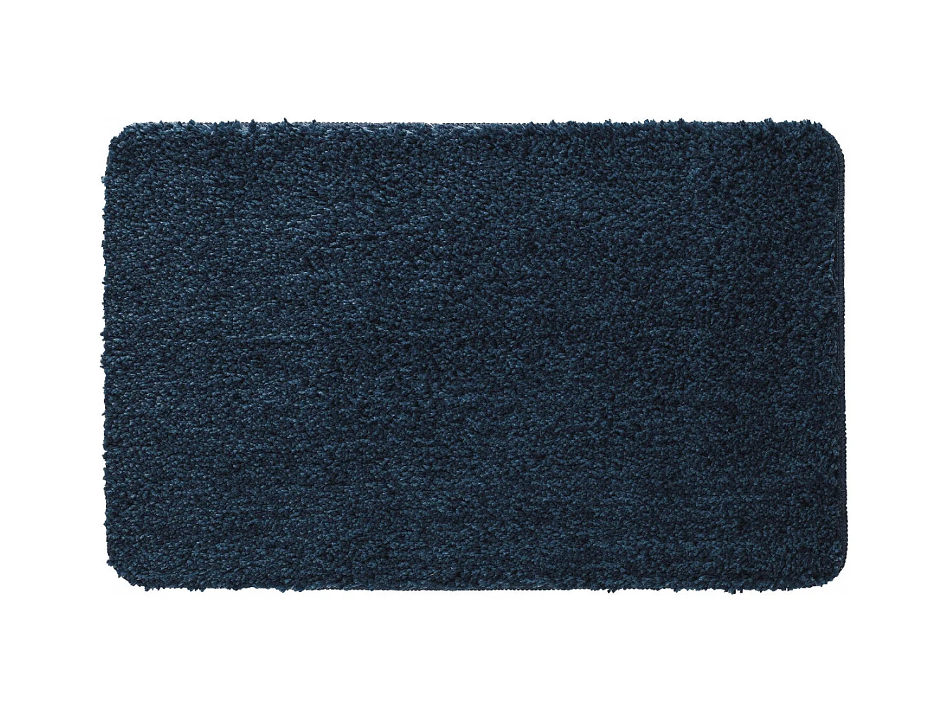 Tapis de bain uni en polyester bleu 50x80cm