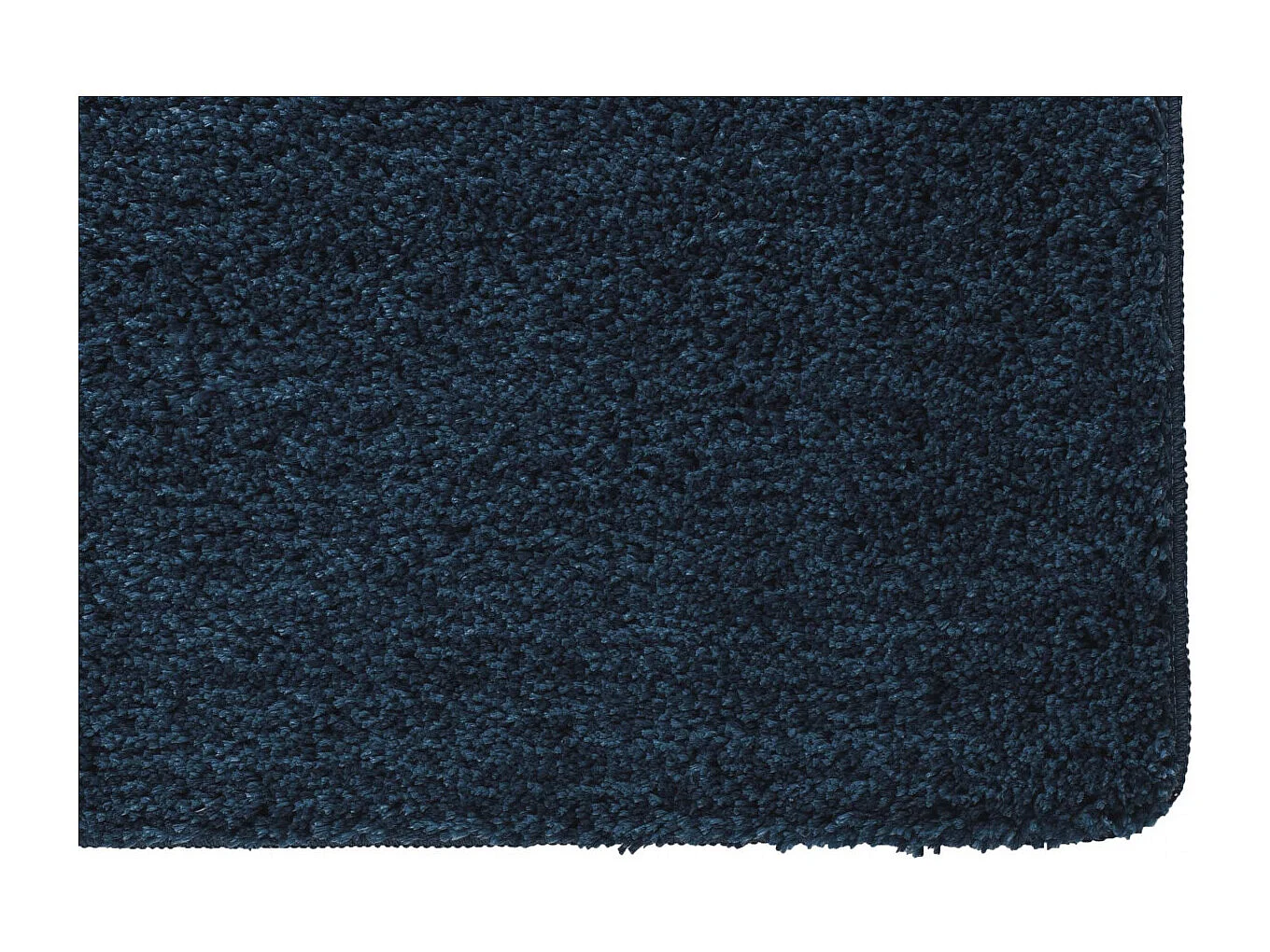 Tapis de bain uni en polyester bleu 50x80cm