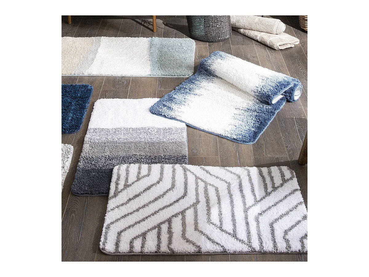 Tapis de bain déco dégradé en polyester 50x80cm