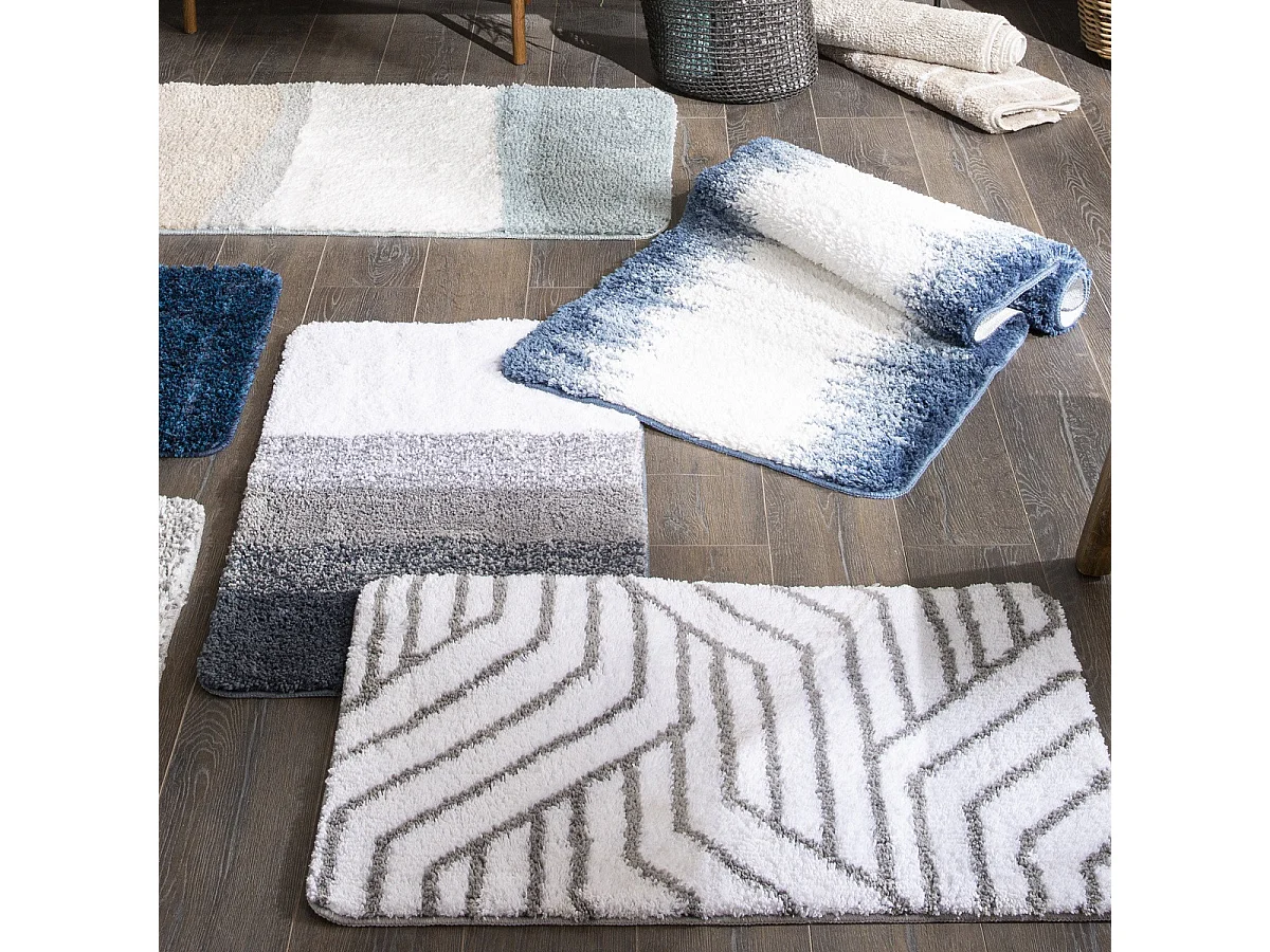 Tapis de bain déco dégradé en polyester 50x80cm