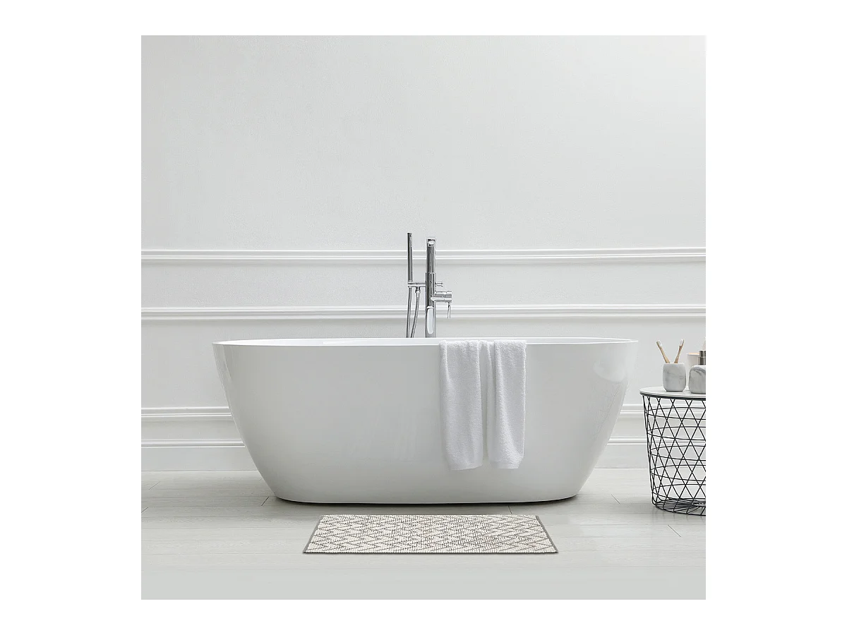 Tapis de bain déco en polycoton 60x120cm