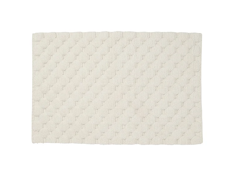 Tapis de bain déco uni en coton 50x80cm