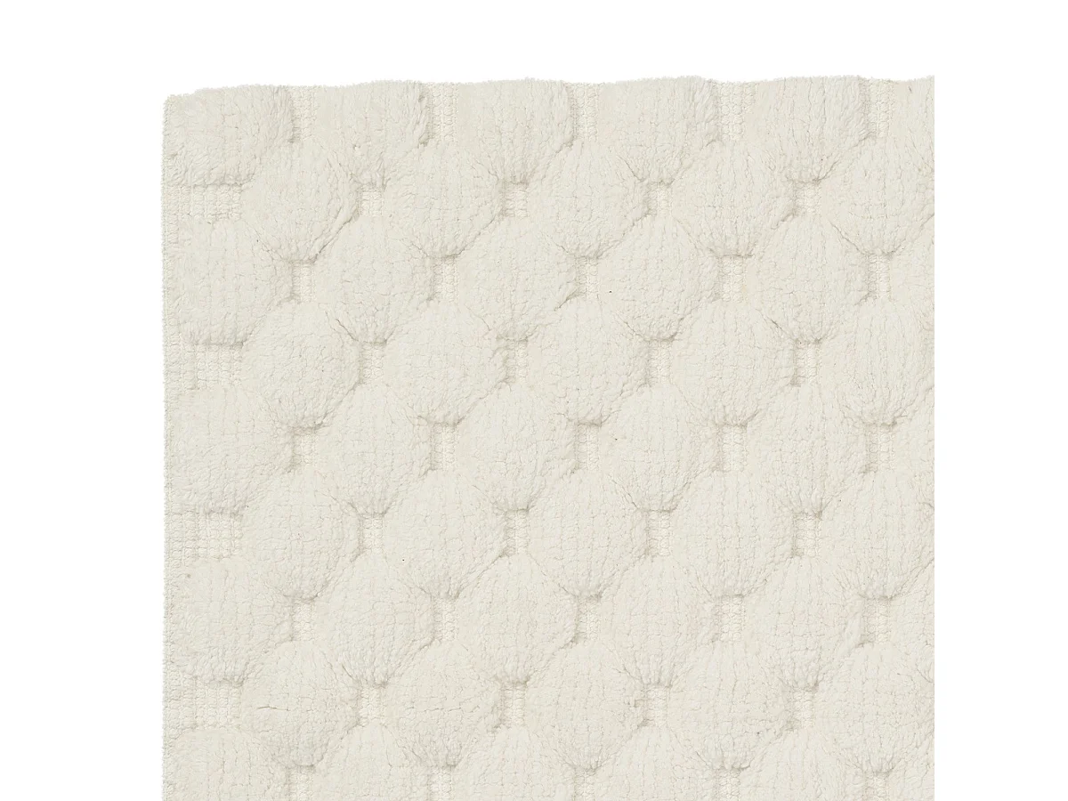 Tapis de bain déco uni en coton 50x80cm