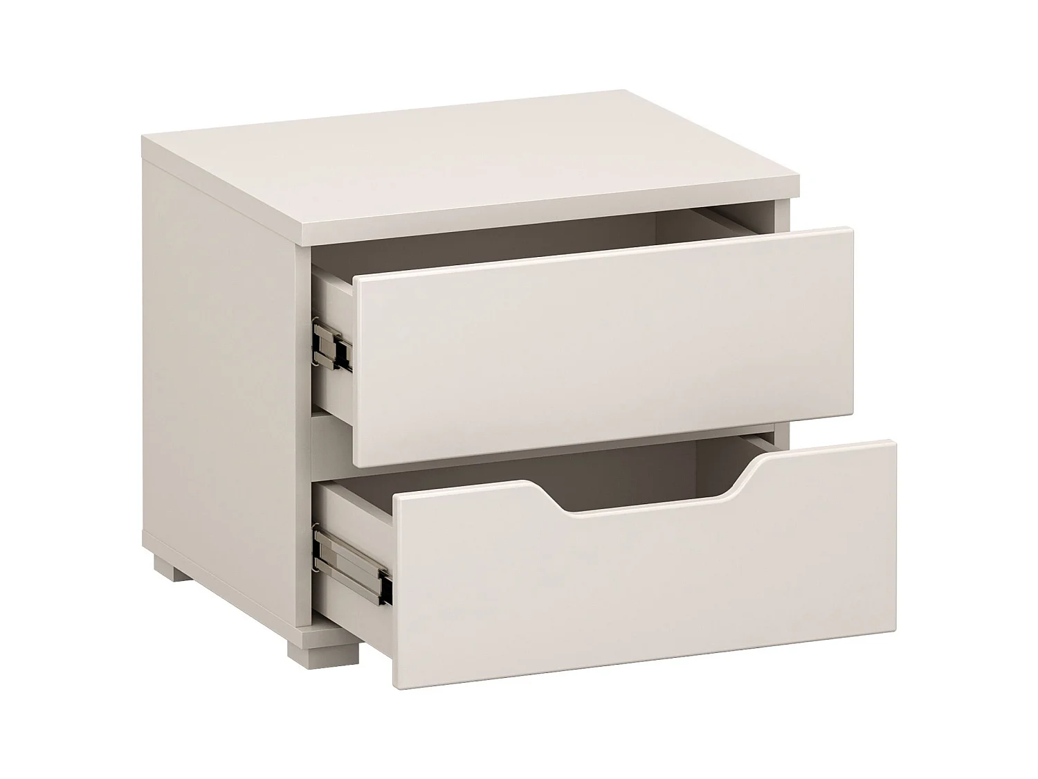 Selsey Valles – Nachttisch mit zwei Schubladen – 50 cm – Kaschmirgrau