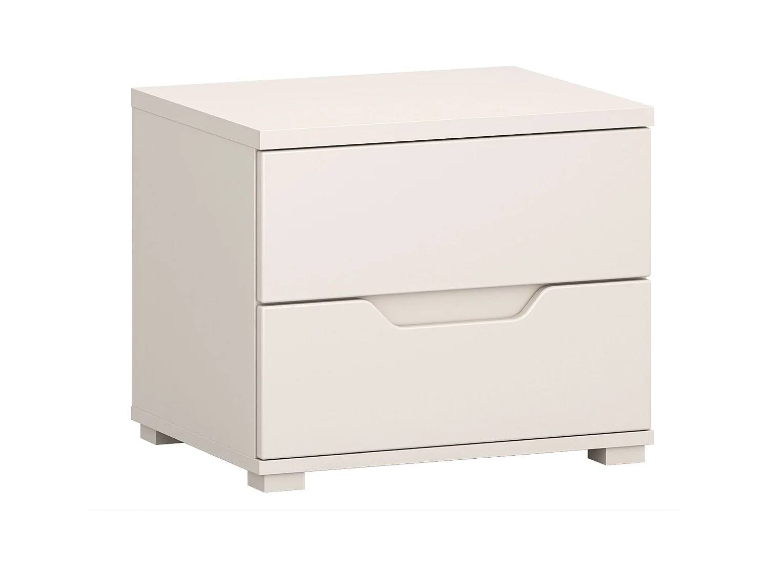 Selsey Valles – Nachttisch mit zwei Schubladen – 50 cm – Kaschmirgrau