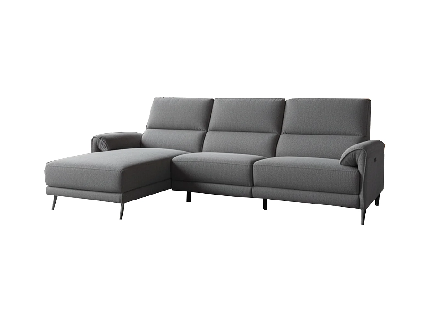 Sofá esquinero - antracita tejido plano - ADRIANA