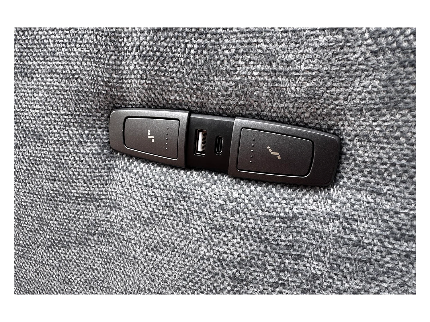 Sofá esquinero - antracita tejido plano - ADRIANA