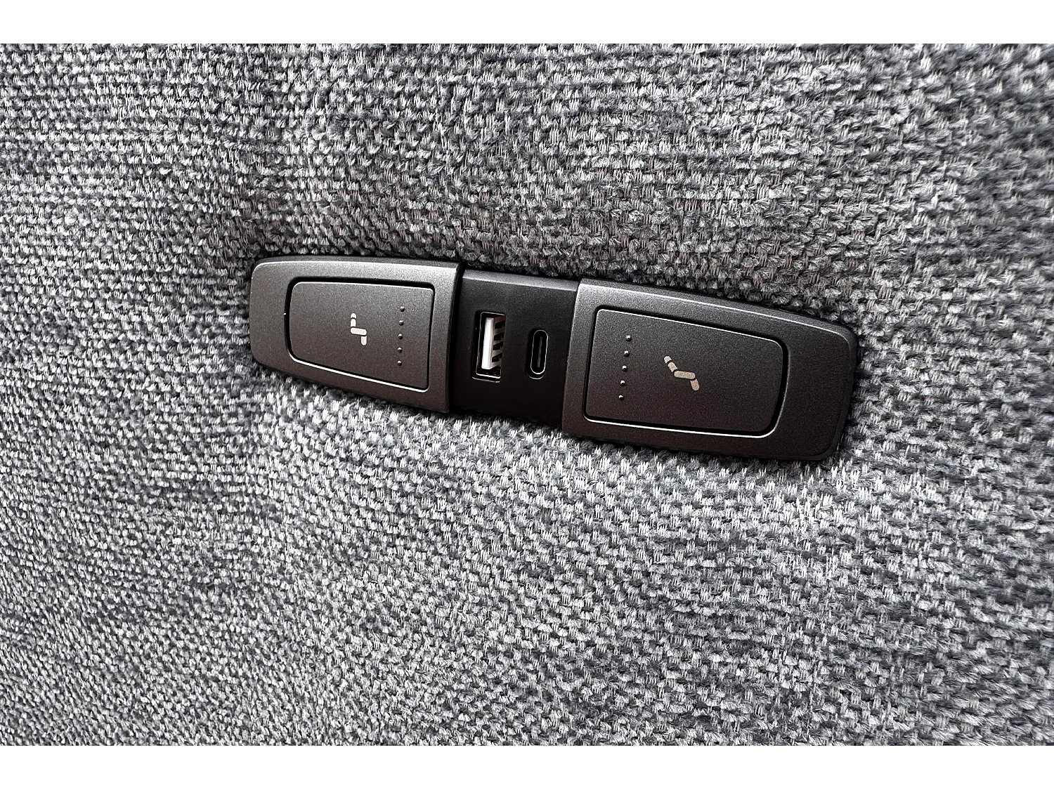 Sofá esquinero - antracita tejido plano - ADRIANA