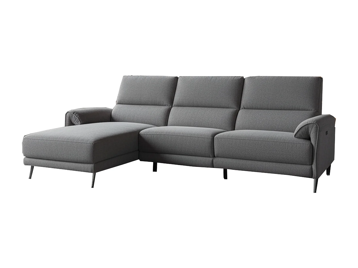 Ecksofa - Anthrazit Flachgewebe - ADRIANA