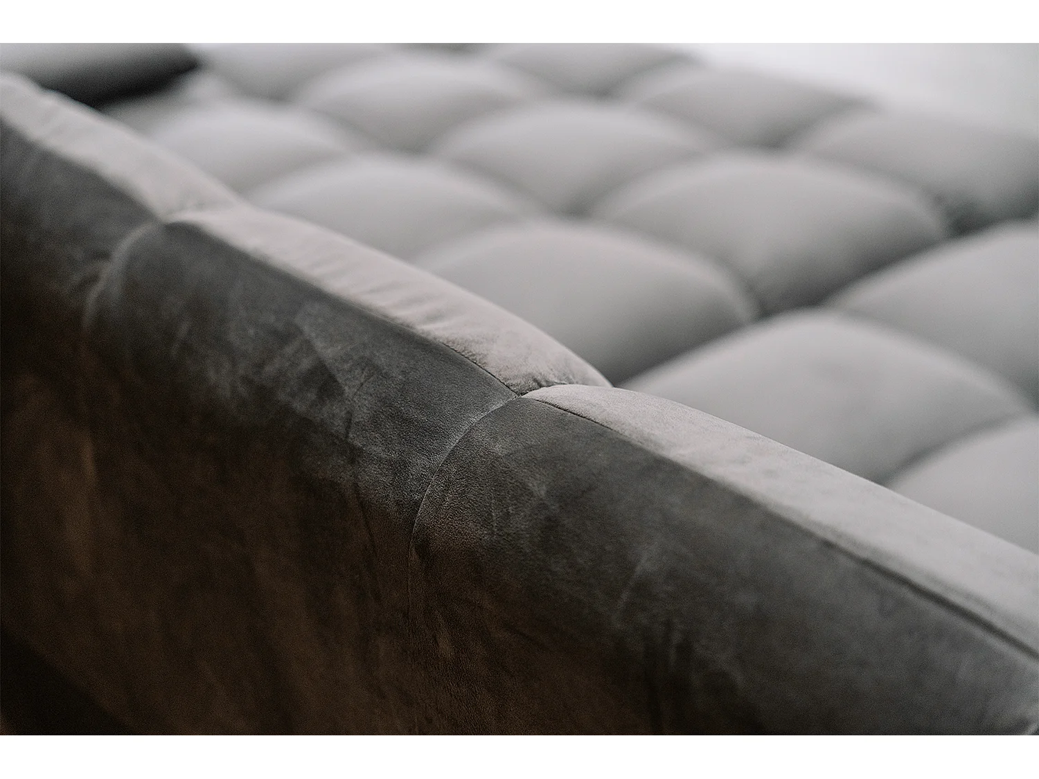 Grote bank - Steengrijs Fluweel - VIVIEN