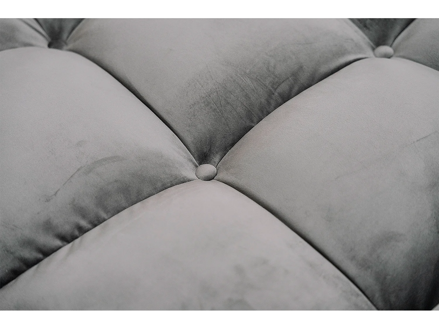 Sofá extra ancho - gris piedra terciopelo - VIVIEN