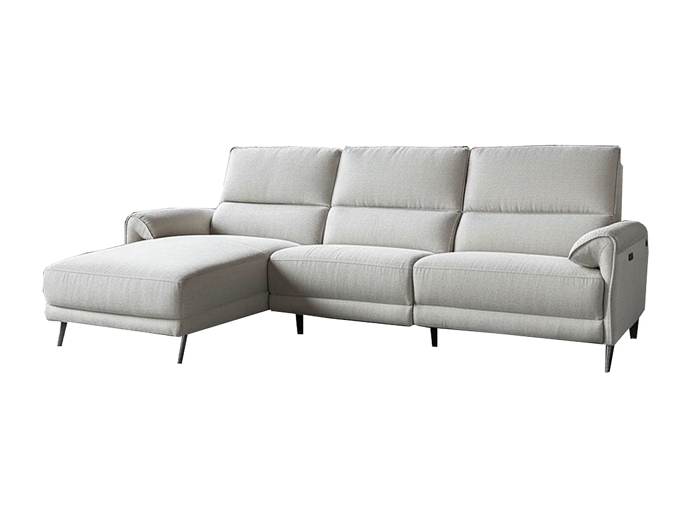Sofá esquinero - gris claro tejido plano - ADRIANA