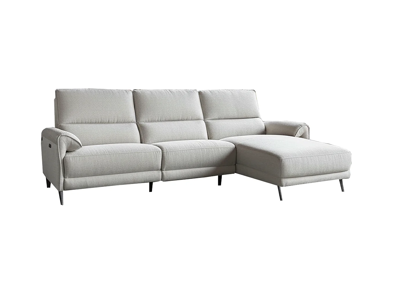 Sofá esquinero - gris claro tejido plano - ADRIANA