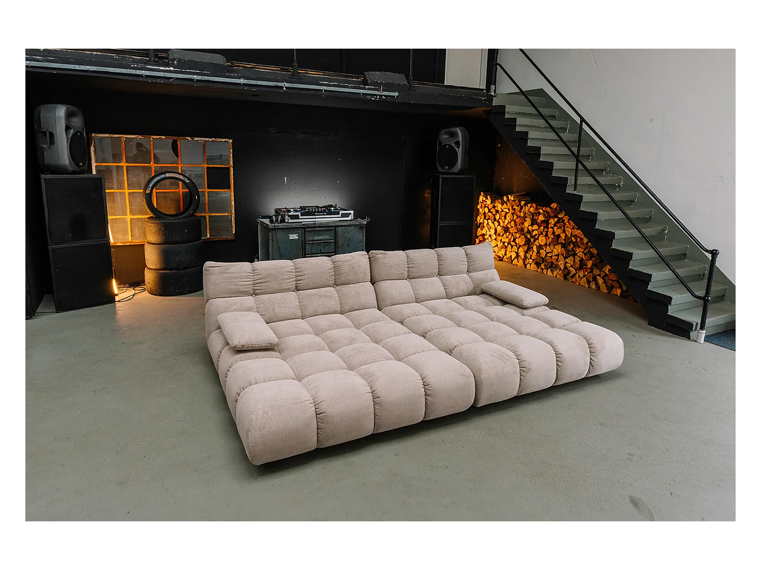 Grote bank - Beige Koord - VIVIEN