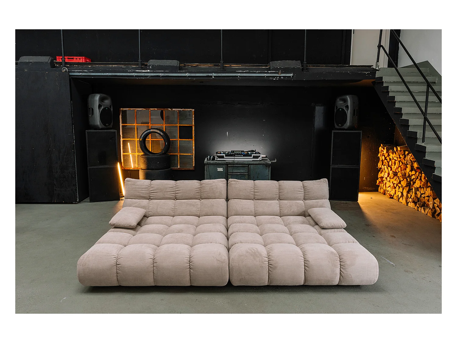 Grote bank - Beige Koord - VIVIEN