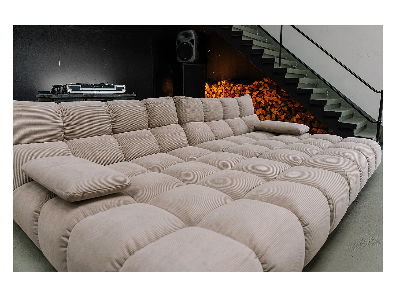 Grote bank - Beige Koord - VIVIEN