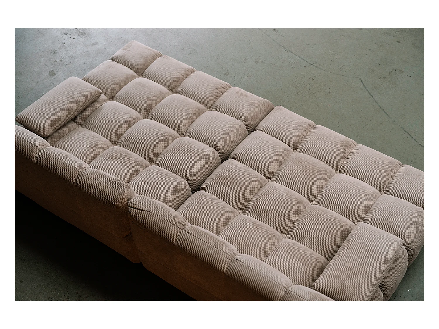 Grote bank - Beige Koord - VIVIEN