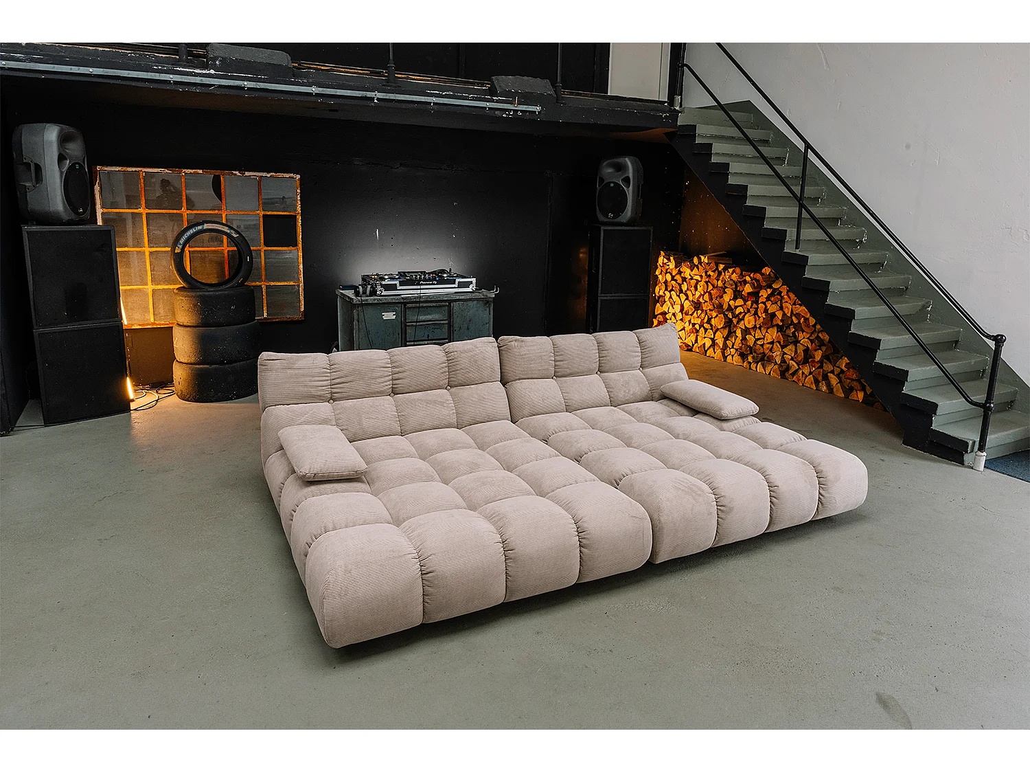 Grote bank - Beige Koord - VIVIEN