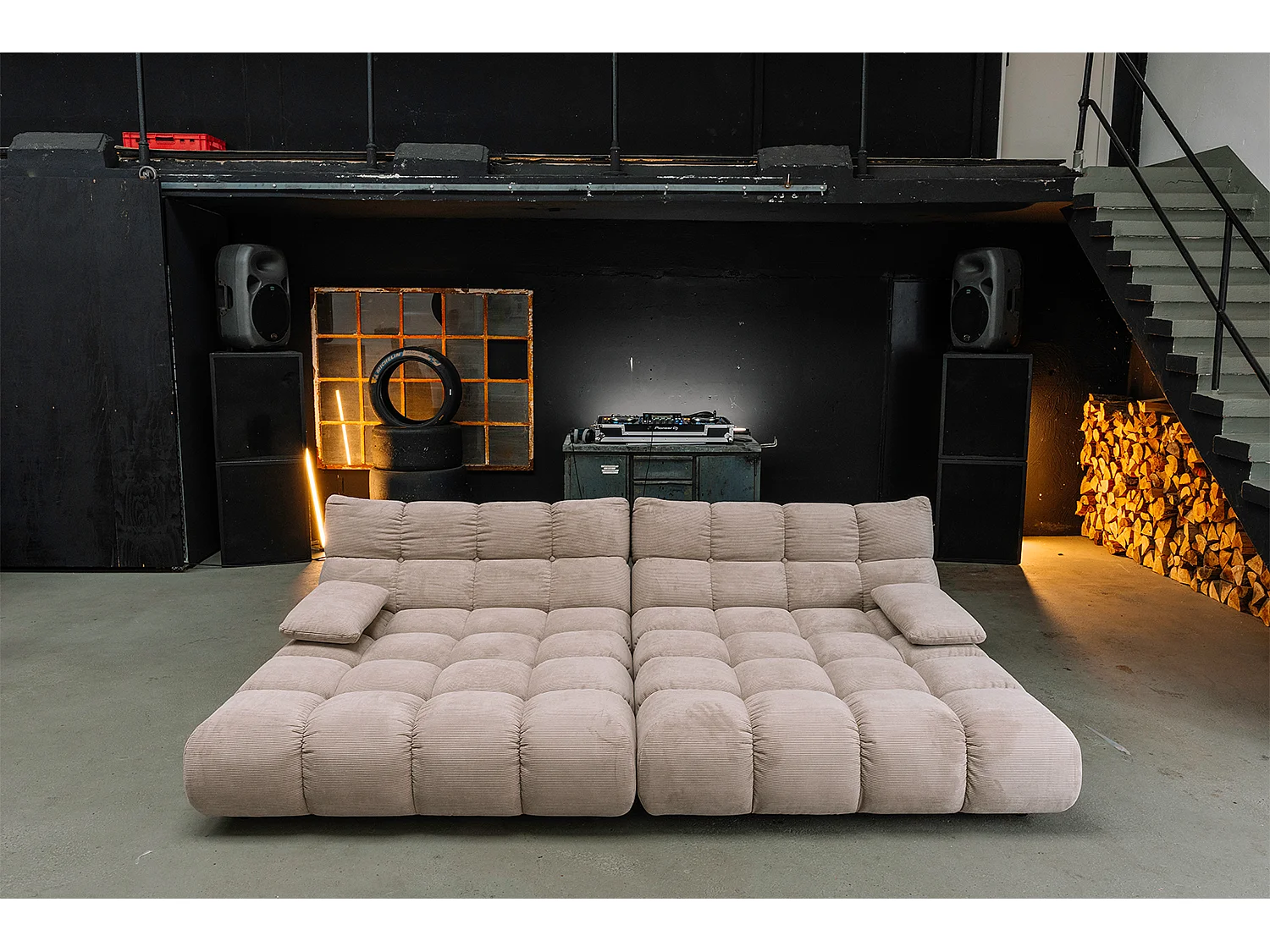 Grote bank - Beige Koord - VIVIEN