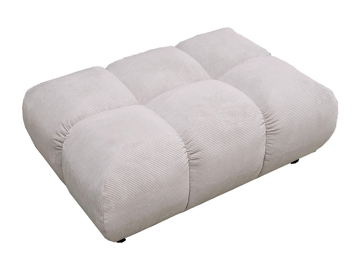 Pouf imbottito - argento Velluto a coste - VIVIEN