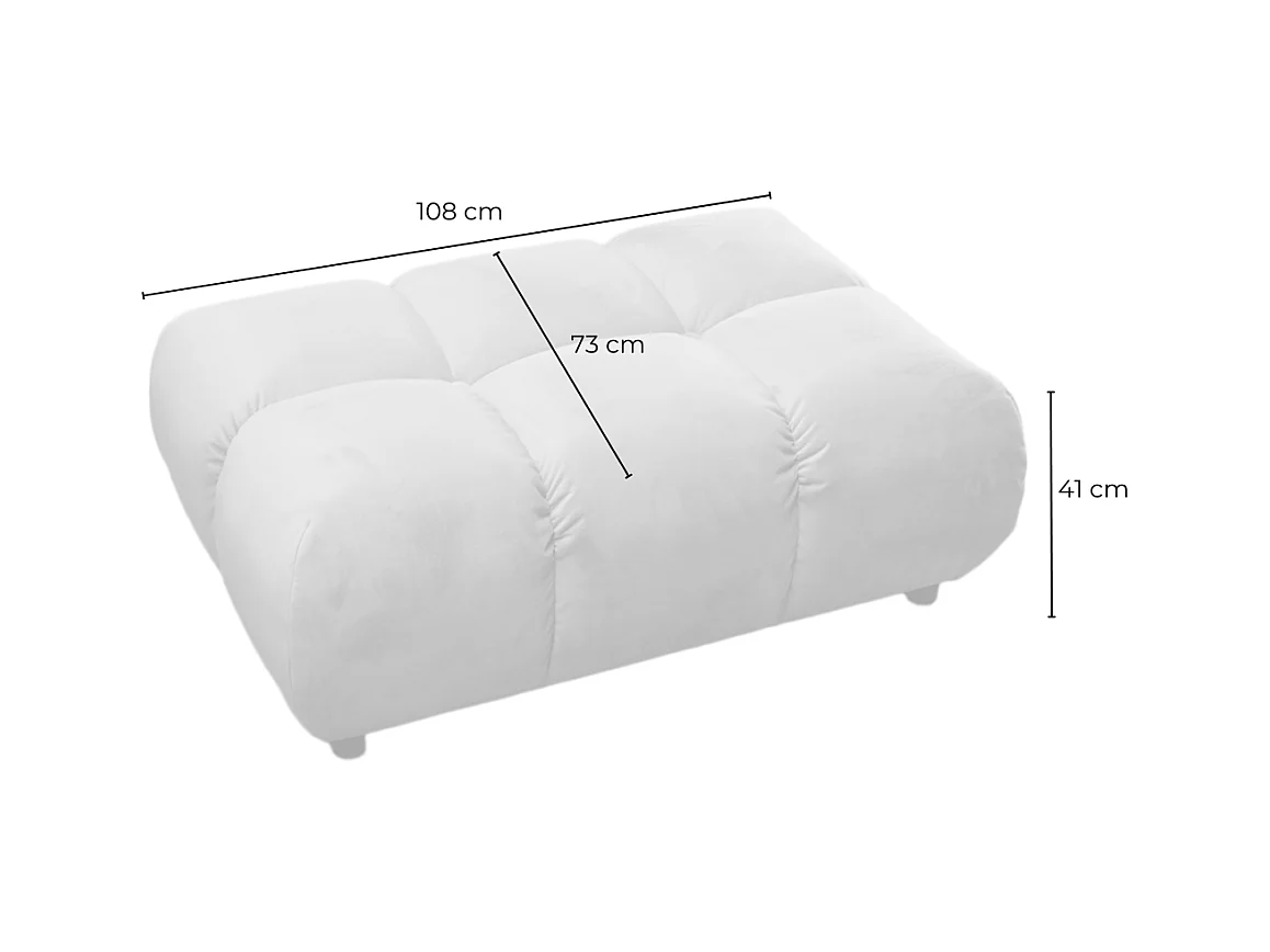 Polsterhocker - Braun Velvet - VIVIEN