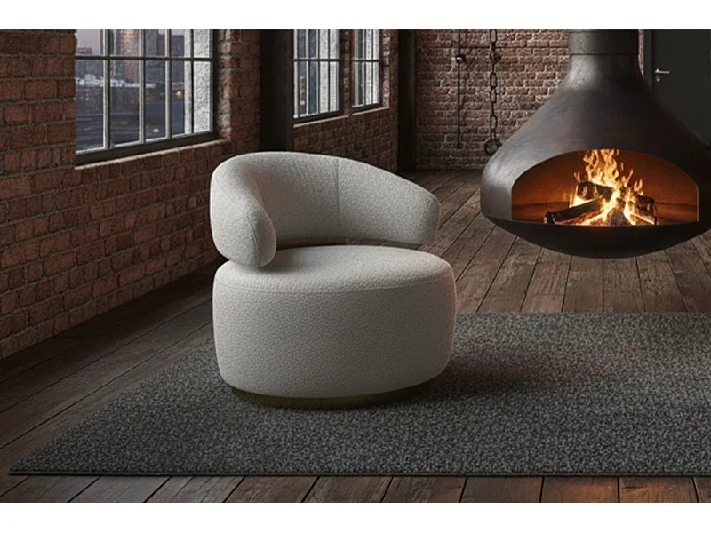 Draaibare fauteuil - Grijs Microvezel - FARA