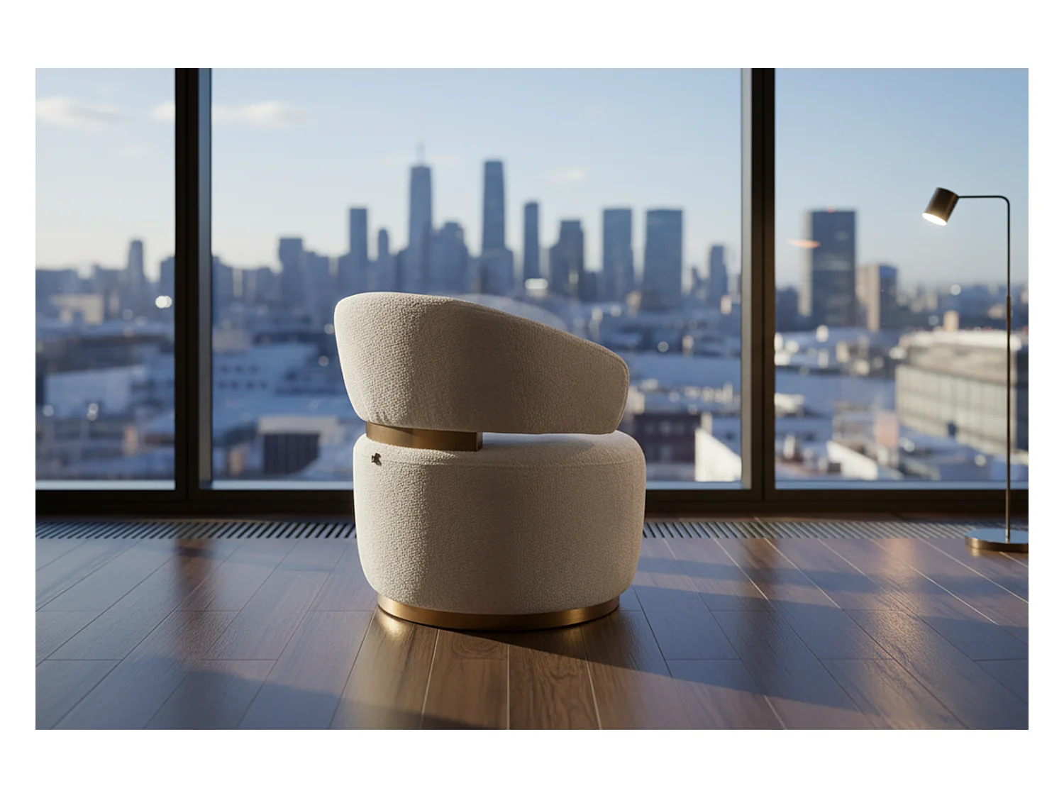 Draaibare fauteuil - Grijs Microvezel - FARA