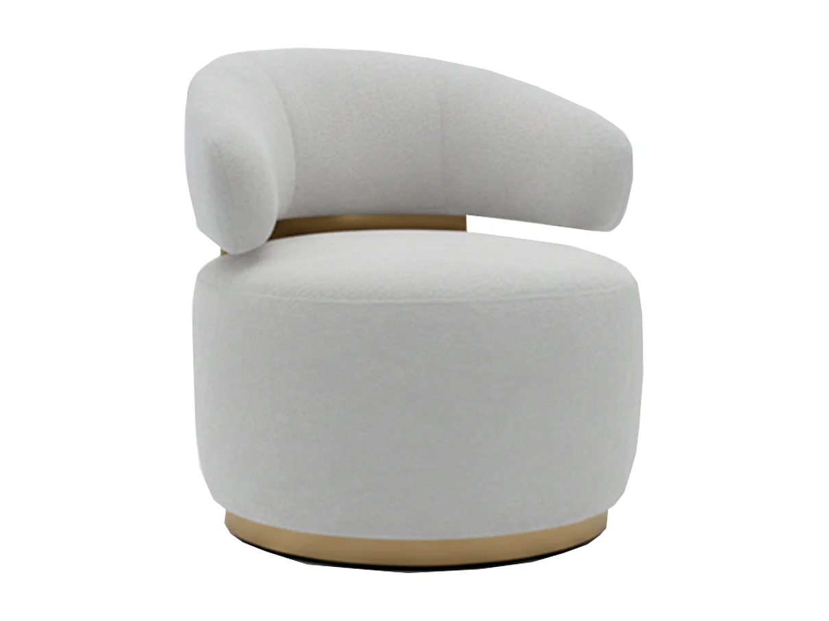 Fauteuil pivotant - Gris microfibre - FARA