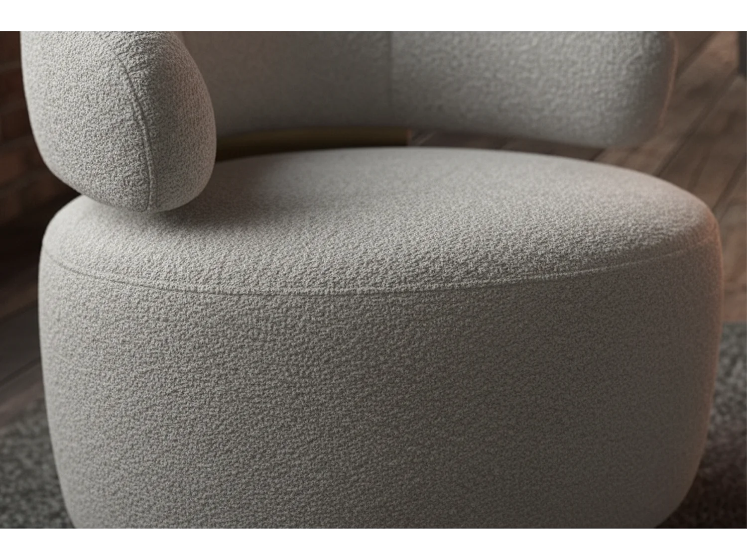 Fauteuil pivotant - Gris microfibre - FARA