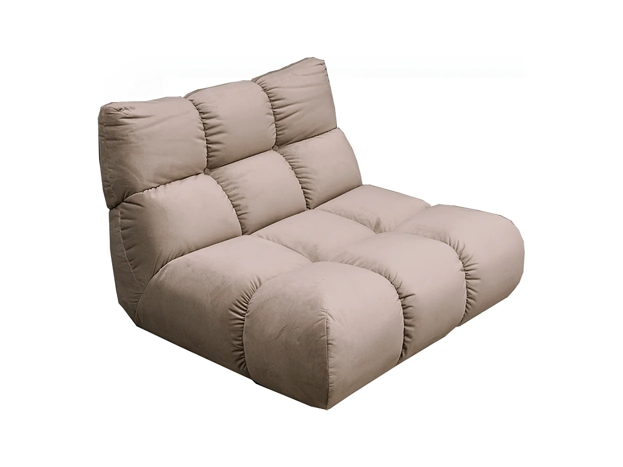 Fauteuil pivotant - marron Velours - VIVIEN