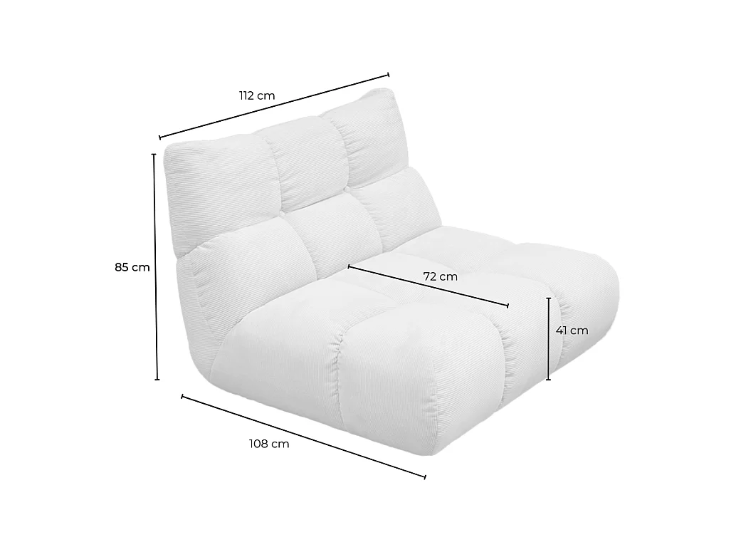 Fauteuil pivotant - marron Velours - VIVIEN