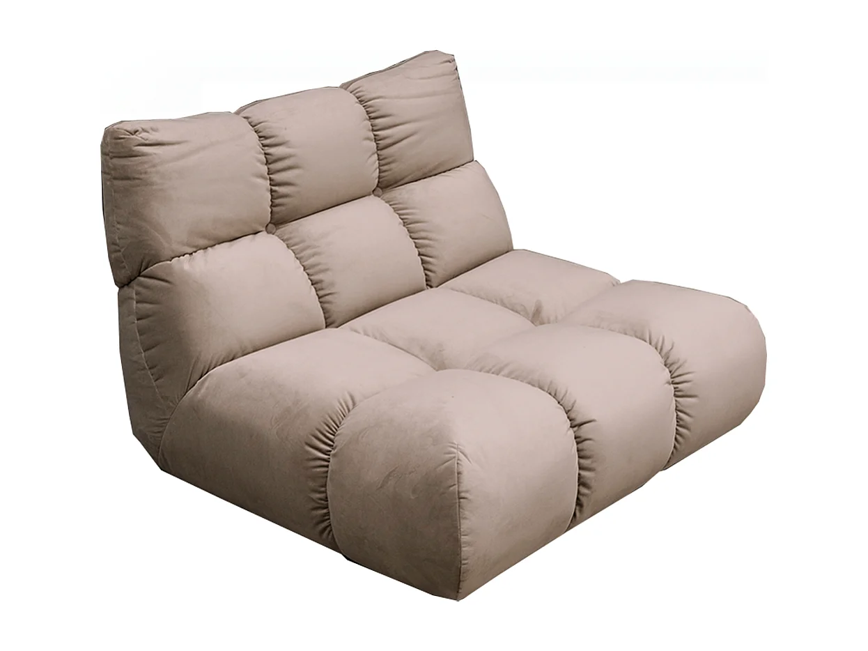 Poltrona girevole - marrone velluto - VIVIEN