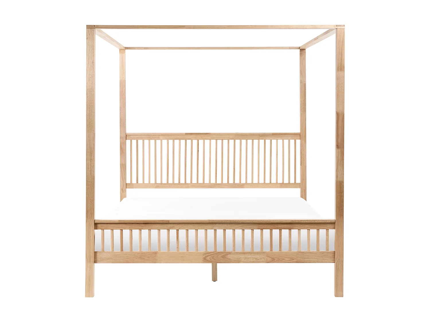 Lit à baldaquin Bois HARFLEUR 180 x 200 cm Marron clair