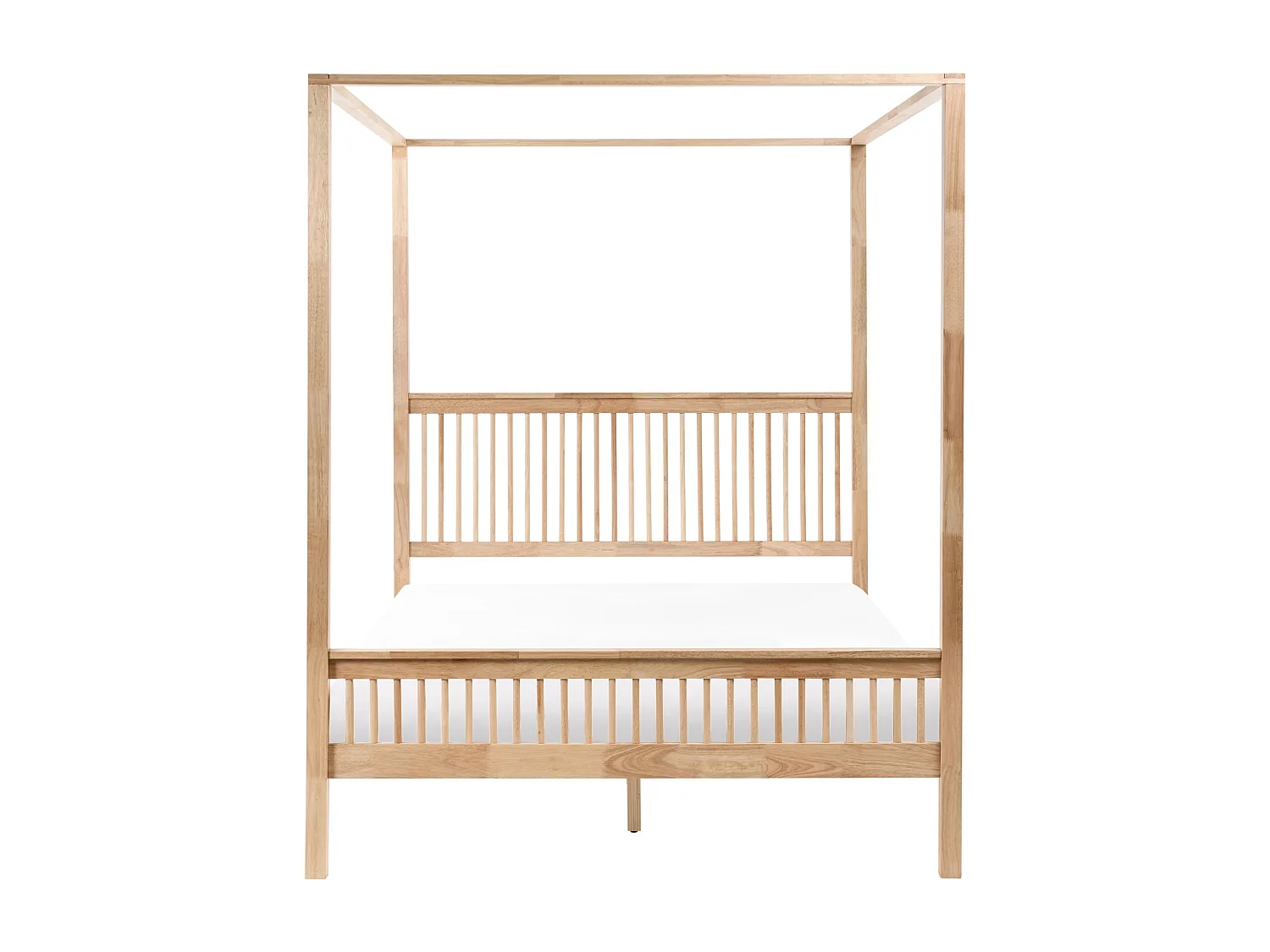 Lit à baldaquin Bois HARFLEUR 160 x 200 cm Marron clair