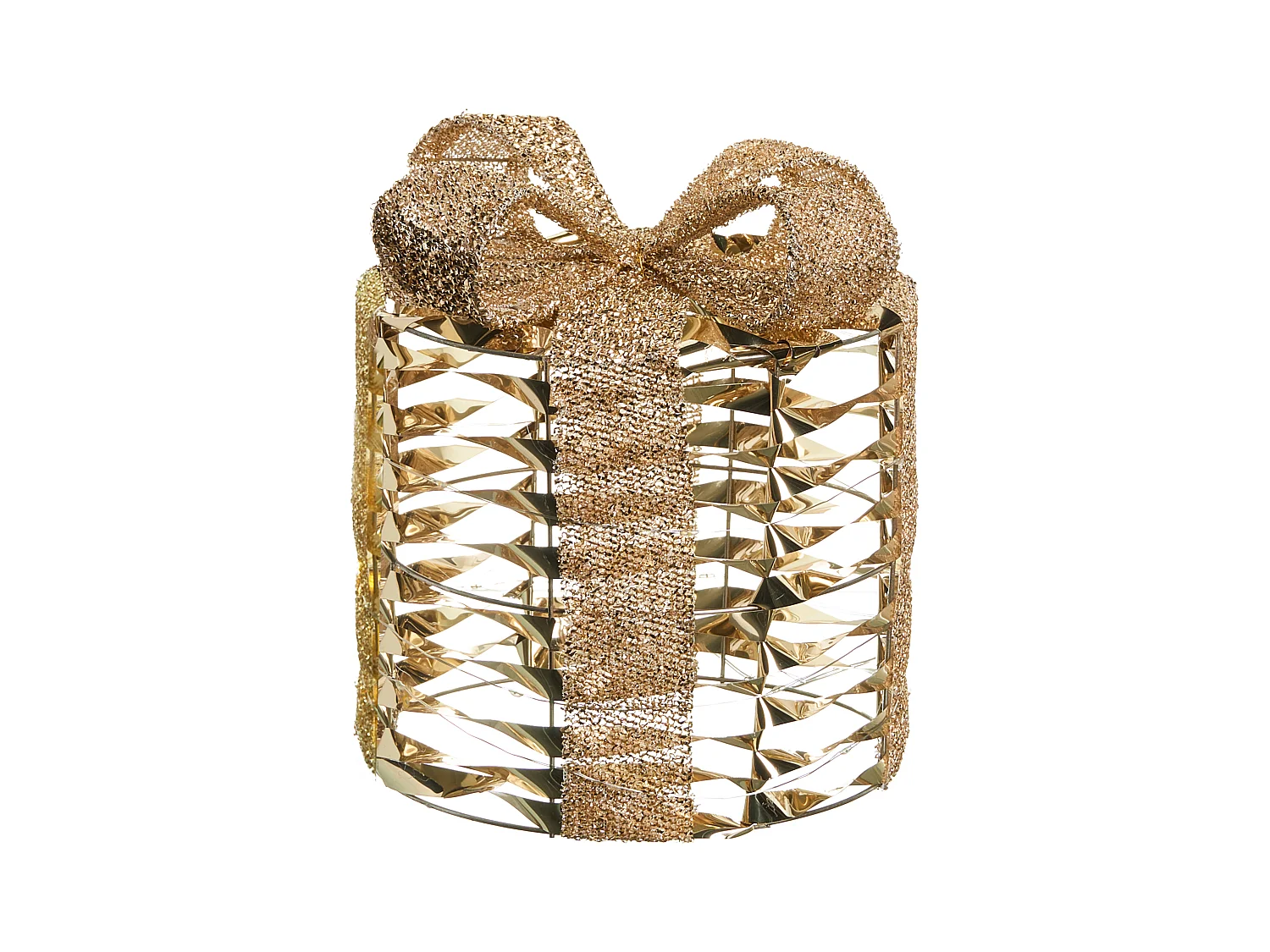 Lot de 3 décorations de Noël LED SLIVSO Cadeaux de Noël 20/25/30 cm Doré