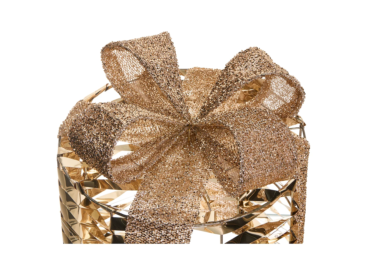 Lot de 3 décorations de Noël LED SLIVSO Cadeaux de Noël 20/25/30 cm Doré