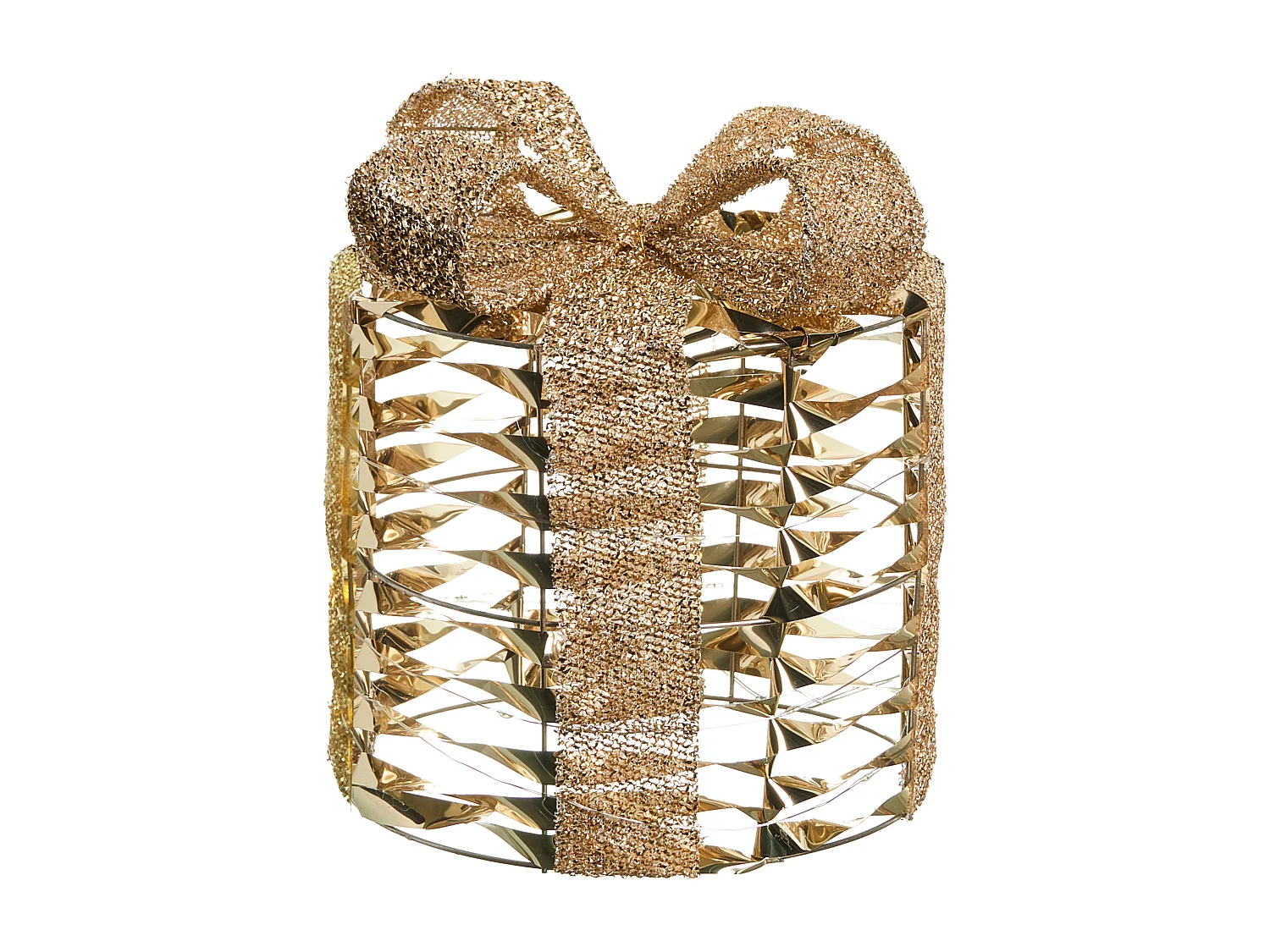 Lot de 3 décorations de Noël LED SLIVSO Cadeaux de Noël 20/25/30 cm Doré