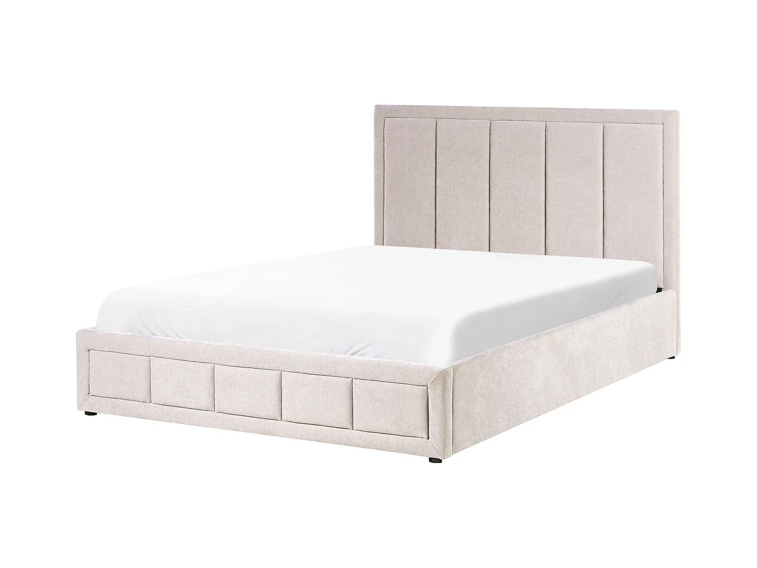 Lit ottoman Tissu QUIBERON 160 x 200 cm Taupe