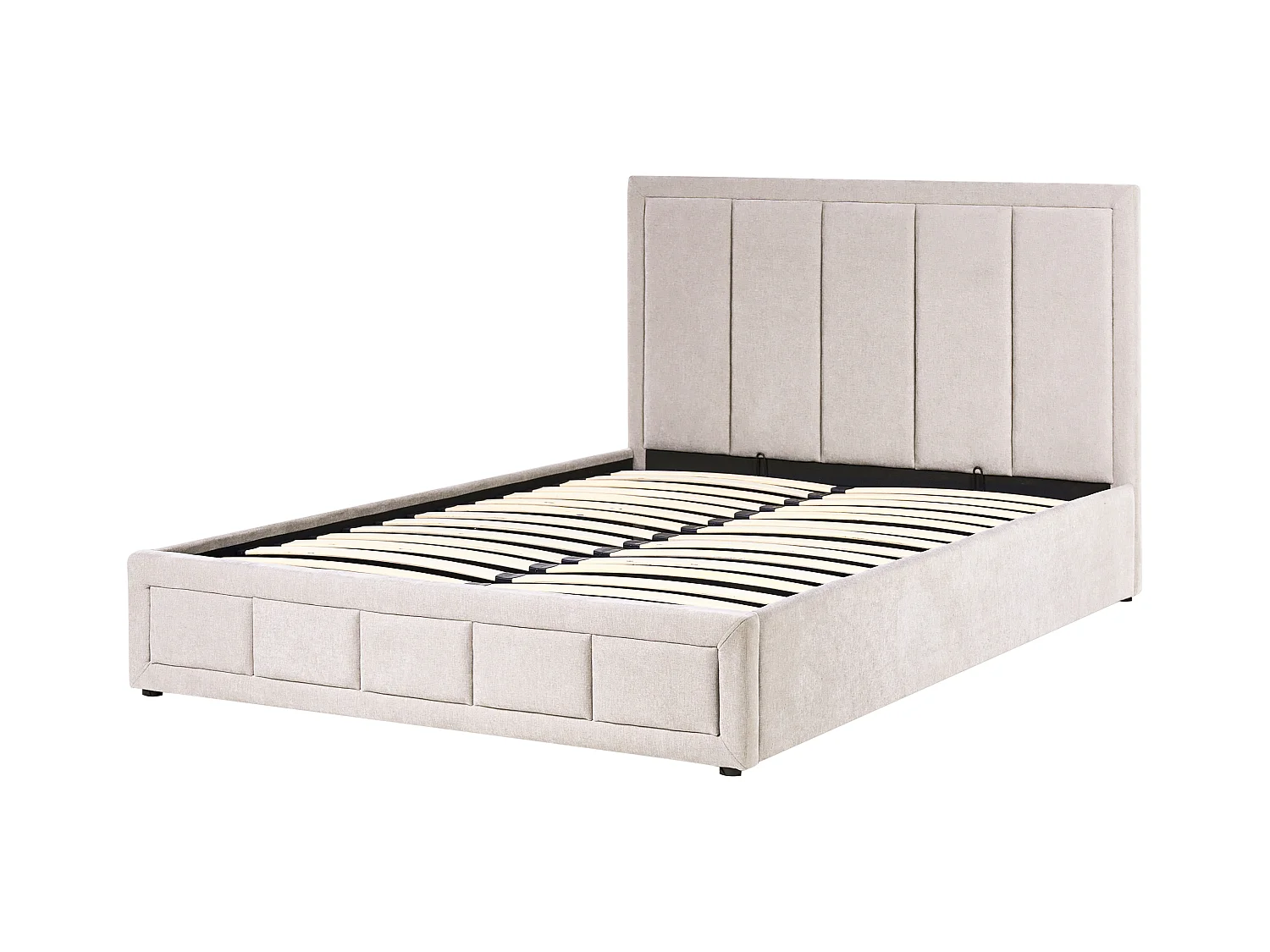 Lit ottoman Tissu QUIBERON 160 x 200 cm Taupe