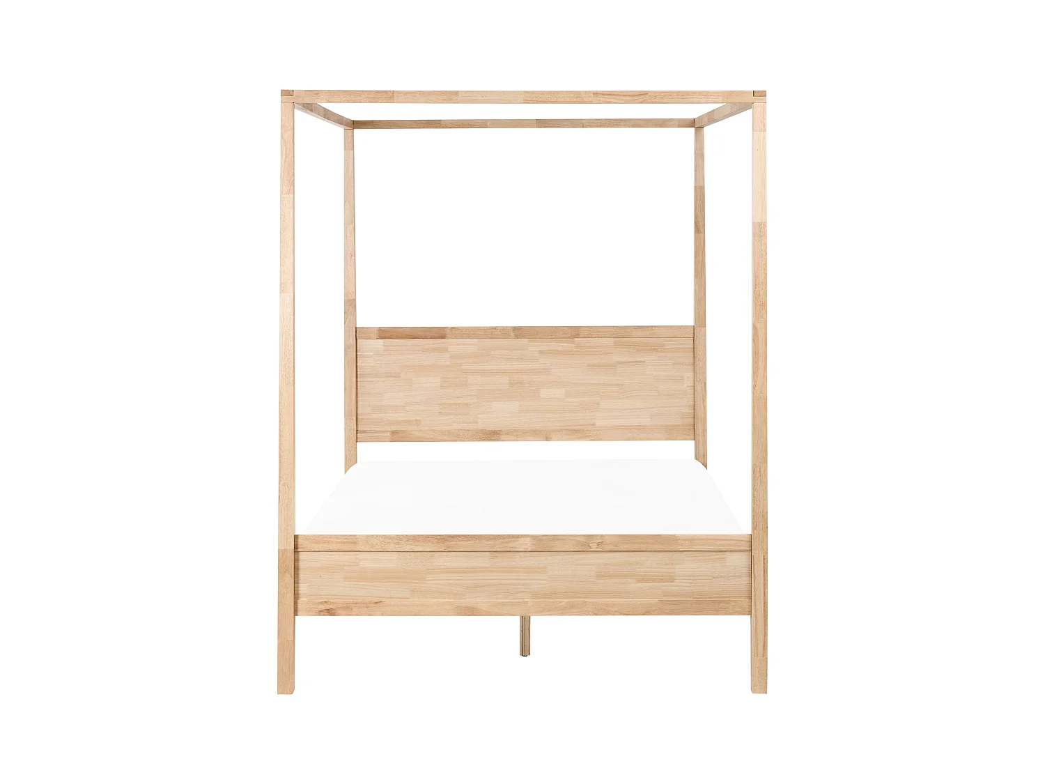 Lit à baldaquin Bois HAUTERIVES 160 x 200 cm Marron clair