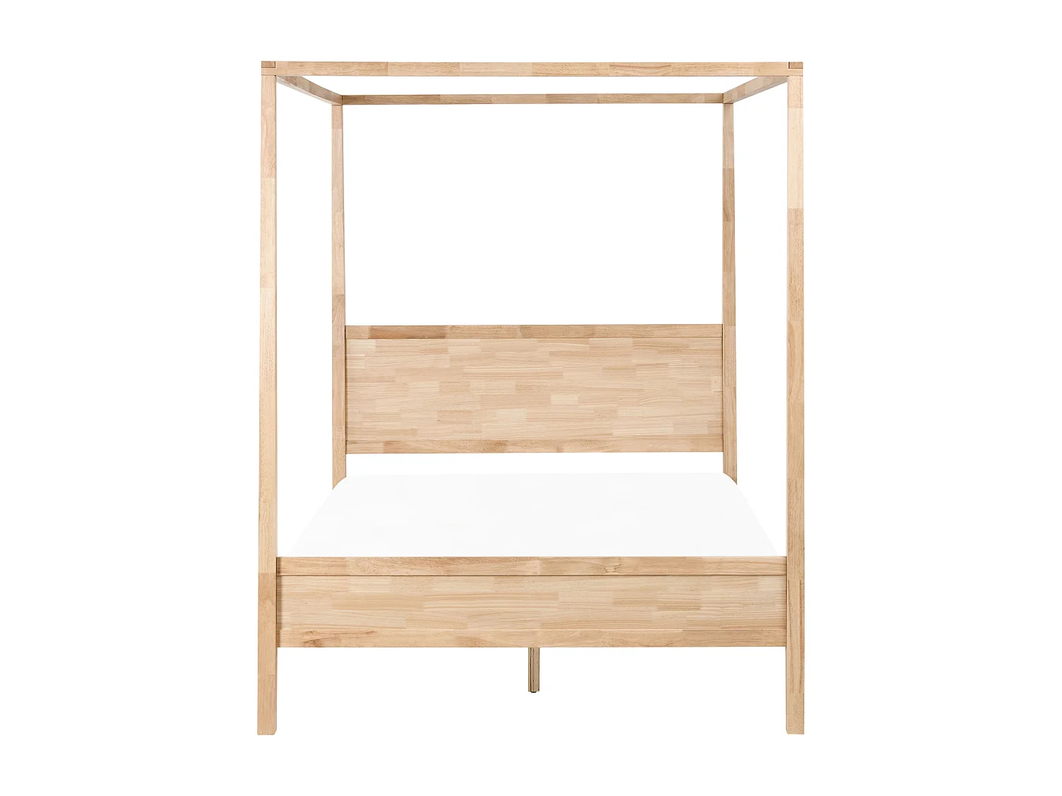 Lit à baldaquin Bois HAUTERIVES 160 x 200 cm Marron clair